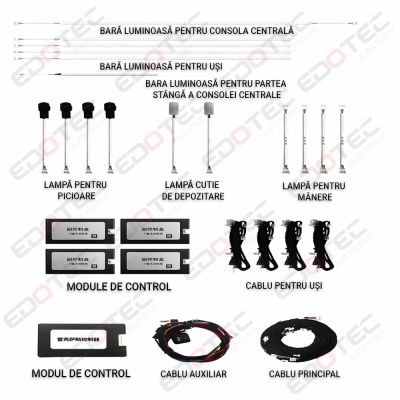 Lumini Ambientale NIGHTVIBE Lexus IS 2015-2020 set complet control telefon sau sistem original