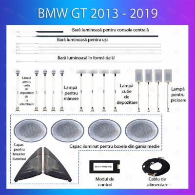 Lumini Ambientale NIGHTVIBE BMW Seria 3 2013-2019 dedicat set complet control telefon sau sistem original