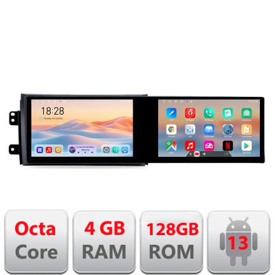 Navigatie Suzuki SX4 2006-2013 Edotec 2 ecrane  8 core 4+128 21.6 inch Incell android Wifi 5Ghz gps internet  Kit-124