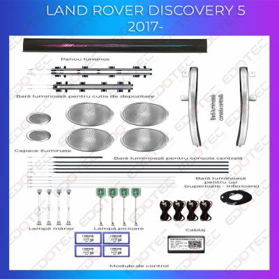 Lumini Ambientale NIGHTVIBE Land Rover Discovery 5 trimuri control telefon sau sistem original