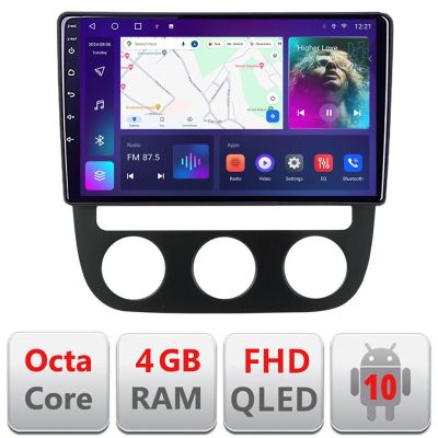 Navigatie VW Golf 5 2004-2010 clima automatica Android radio gps internet 4+64 carplay android auto KIT-golf5-automatic+EDT-E310