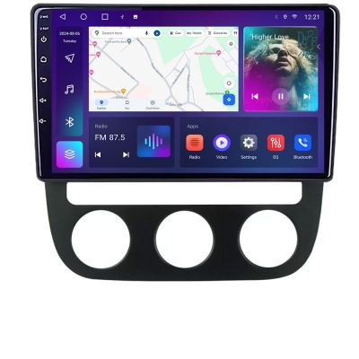 Navigatie VW Golf 5 2004-2010 clima automatica Android radio gps internet 4+64 carplay android auto KIT-golf5-automatic+EDT-E310
