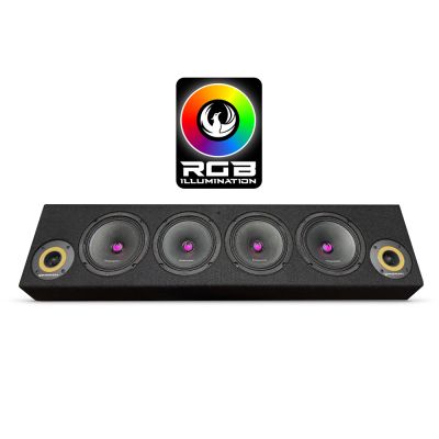 Cutie cu difuzoare iluminate Phoenix Gold 1700W ieșire SPL 2 x 4 OHM 4 x difuzoare midrange 2 x tweetere pro audio