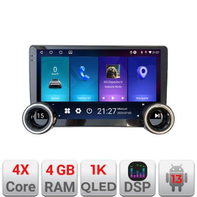 Navigatie Fiat 500 2015-2021 Edotec  4+64 10.5 inch Incell 1K android Wifi 5Ghz gps internet