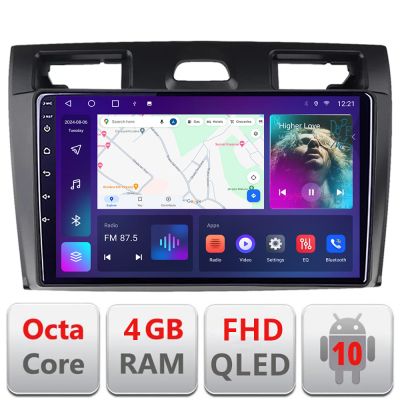 Navigatie Ford Fiesta MK5 2002-2008 Android radio gps internet 4+64 carplay android auto KIT-fiesta-mk5+EDT-E309v3