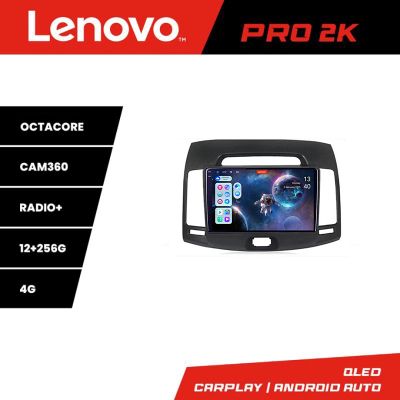 Navigatie Hyundai Elantra 2007-2011 Lenovo Kit-2009 8 core QLED 2K 12+256 360 Android Waze USB Navigatie Internet Youtube Radio