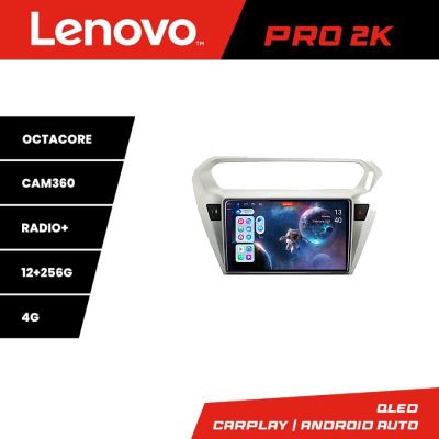 Navigatie Peugeot 301 Citroen C-Elisee Lenovo Kit-301 8 core QLED 2K 12+256 360 Android Waze USB Navigatie Internet Youtube Radio
