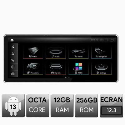 Navigatie Audi Q7 MMI3G 2009-2014, Android, Octa Core, 12+256, 12.3", Qled 2K 2400x900, Qualcomm 680