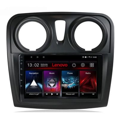 Navigatie Dacia Sandero Logan 2012-2020 Lenovo Kit-sandero 8 core QLED 2K 8+256 360 Android Waze USB Navigatie Internet Youtube Radio