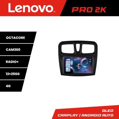 Navigatie Dacia Sandero 2012-2020 var B Android radio gps internet  8 core QLED 2K 12+256 360 Lenovo