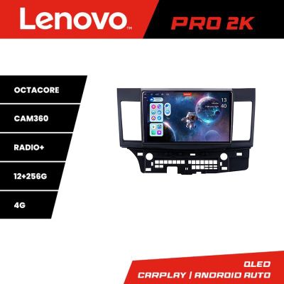 Navigatie Mitsubishi Lancer Lenovo Kit-037 8 core QLED 2K 12+256 360 Android Waze USB Navigatie Internet Youtube Radio