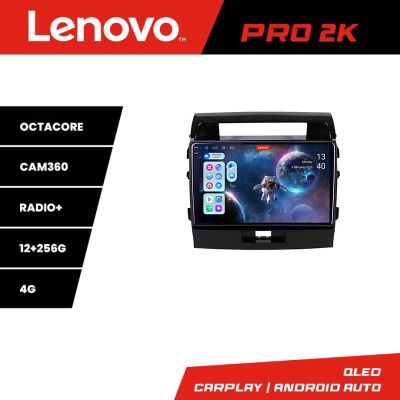 Navigatie Toyota LandCruiser 2008-2015 Lenovo Kit-381 8 core QLED 2K 12+256 360 Android Waze USB Navigatie Internet Youtube Radio