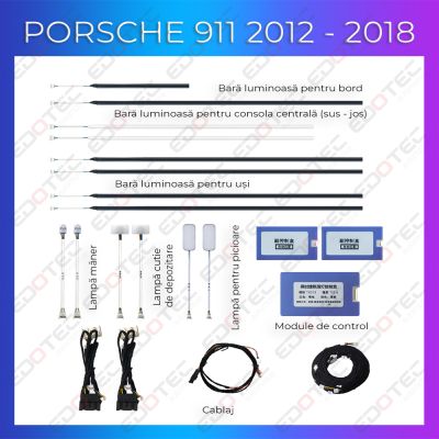 Lumini Ambientale NIGHTVIBE Porsche 911 2012-2018 set complet control telefon sau sistem original