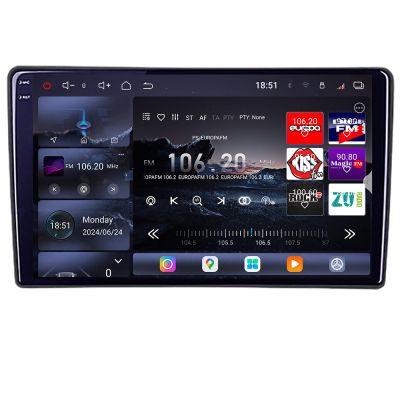 Navigatie universala 2din-2 8 core QLED 2K 16+512GB 360 Android Waze USB Navigatie Internet Youtube Radio Edotec