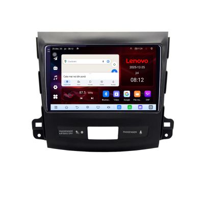 Navigatie Mitsubishi Outlander 2010 Lenovo Kit-056 8 Core 2.2 Ghz 8+128 Qled Incell 1K Android 360 Carplay DSP AHD 1080P ADAS 4G Wifi 5Ghz Bluetooth PRO v2