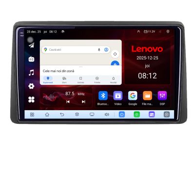 Navigatie Dacia Duster dupa 2019 Lenovo Kit-199 8 Core 2.2 Ghz 8+128 Qled Incell 1K Android 360 Carplay DSP AHD 1080P ADAS 4G Wifi 5Ghz Bluetooth PRO