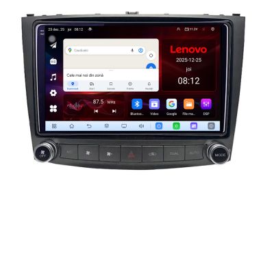 Navigatie Lexus IS 2005-2011 Lenovo Kit- IS 8 Core 2.2 Ghz 8+128 Qled Incell 1K Android 360 Carplay DSP AHD 1080P ADAS 4G Wifi 5Ghz Bluetooth PRO