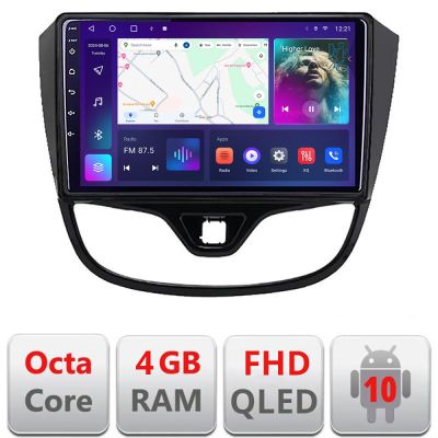 Navigatie Opel Karl 2017- B-karl Android Ecran QLED octa core 4+64 carplay android auto kit-karl+EDT-E310V3