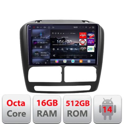Navigatie Fiat Doblo 2010-2017 si Opel Combo 2010-2017 8 core QLED 2K 16+512GB 360  Android Waze USB Navigatie Internet Youtube v1 Edotec