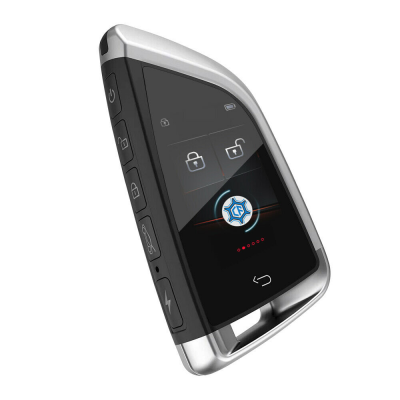 Cheie smart BMW F style cu touchscreen keyless entry argintiu 568