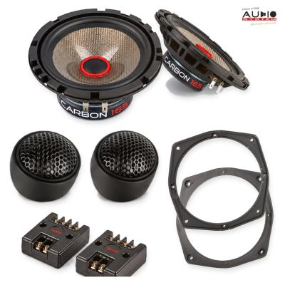 Pachet difuzoare Mitsubishi Galant (EA0) 1997-2000 Audio System CARBON componente dedicate uși față