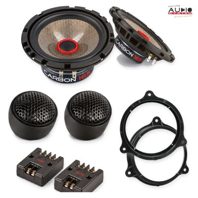 Pachet difuzoare Nissan Note (E11) 2006-2009 Audio System CARBON componente dedicate uși față