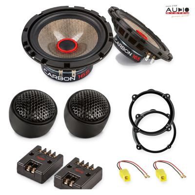 Pachet difuzoare Alfa Romeo 147 (973) 2007-2010 Audio System CARBON componente dedicate uși față