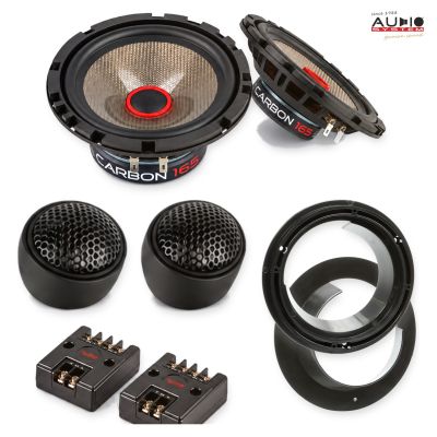 Pachet difuzoare Opel Agila B (H-B) 2008-2014 Audio System CARBON componente dedicate uși față