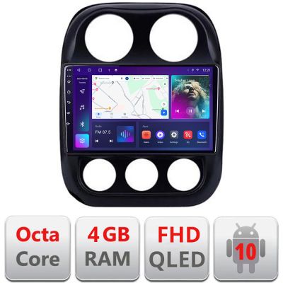 Navigatie Jeep Compass 2010-2016 B-2500 Android Ecran QLED octa core 4+64 carplay android auto KIT-2500+EDT-E310V3