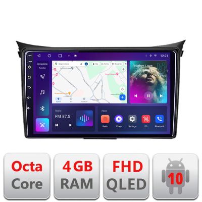 Navigatie Hyundai I30 2011-2016 Android Ecran QLED octa core 4+64 carplay android auto KIT-i30-2011+EDT-E309V3