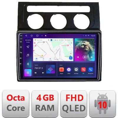 Navigatie VW Touran 2003-2009 clima automata B-touran2 Android Ecran QLED octa core 4+64 carplay android auto kit-touran2+EDT-E310V3